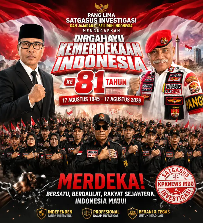 PANG LIMA SATGASUS KPKNEWS INDO DAN JAJARAN SE-INDONESIA: SIAP BERBAKTI UNTUK NEGERI, MEMBELA MASYARAKAT, JIWA DAN RAGA
